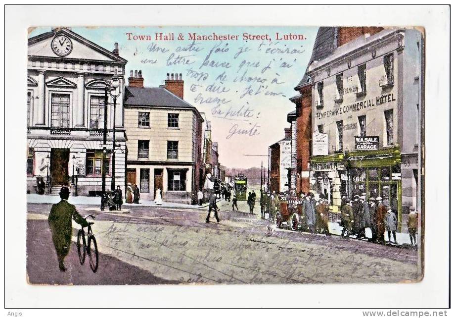 CPA---ANGLETERRE-----LUTO N----TOWN  HALL & MANCHESTER STREET---- - Other & Unclassified