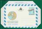 ZEPPELIN - NORWAY - NORTH POLE MAP - 60th ANNIVERSARY Trip Of ZEPPELIN NORGE To The NORTH POLE - SAN MARINO MINT ENTIRE - Zeppelines