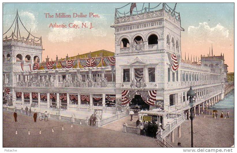 Atlantic City - NJ - Million Dollar Pier Casino Gambling - 1914 - Written - Animated - Casinos