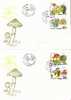 KO-N002 KOREA - /Pilze Auf Marken U.Stempel 1989 4 Schmuck-Briefe (mushrooms, Setas) - Korea (Nord-)