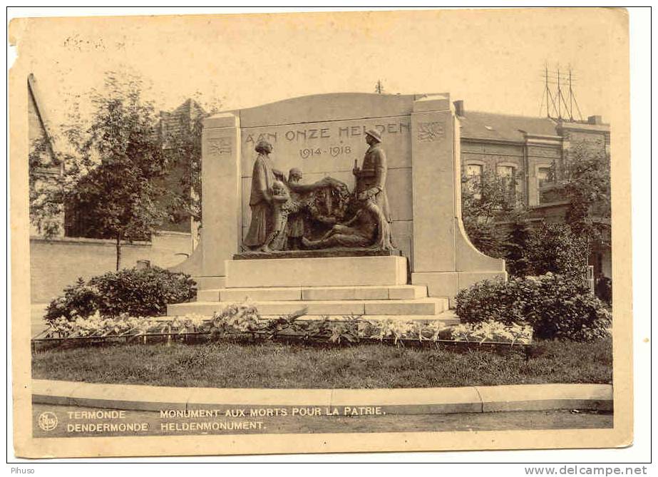 B684  TERMONDE :Monument Aux Morts Pour La Patrie - Dendermonde