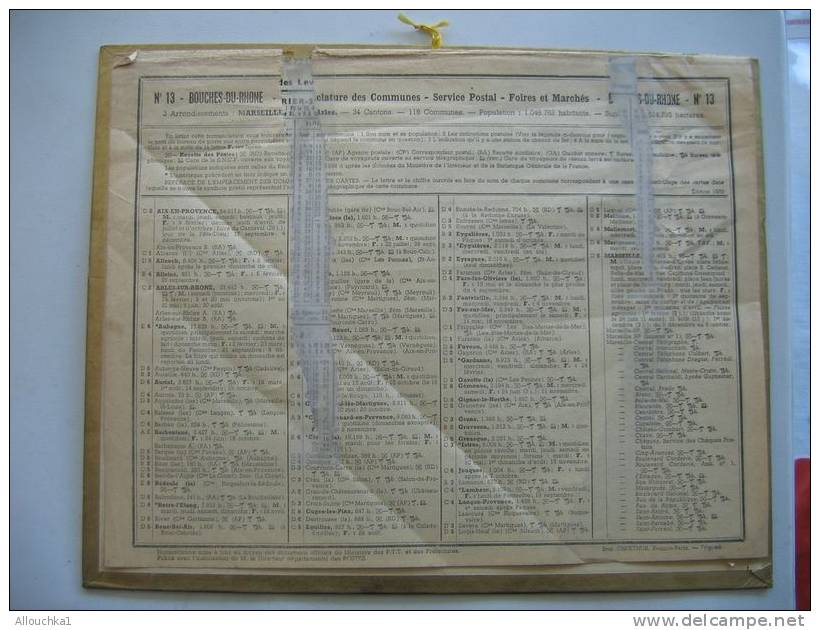 ALMANACH DES POSTES &TELEGRAPHES 1959 TRAVAILLE BIEN A  ECOLE  ETAT VOIR SCANN PAS FACILE A TROUVER COMPLET AU VERSO - Big : 1941-60