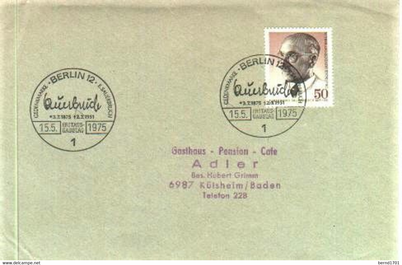 Germany / Berlin - FDC Mi-Nr 492 (V094)- - 1971-1980