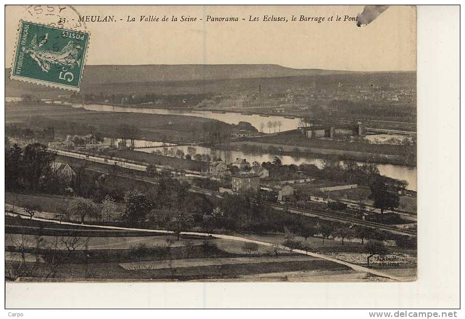 MEULAN - Les écluses, Le Barrage Et Le Pont. - Meulan