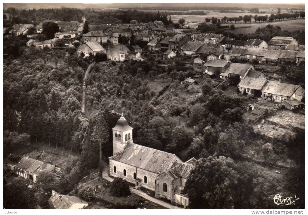 52 - MONTIGNY-le-ROI  L'Eglise  Vue Aérienne Année 1954  Gd Format  CSM Dentellée Edit CIM X - Montigny Le Roi