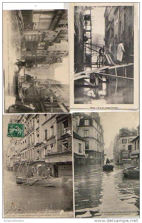 PARIS 5 ème..1 Ensemble De 12 CPA ... Inondations De 1910 - District 05