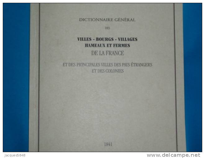 ST-pierre ) Dictonnaire Des Communes (1841) VILLES/BOURGS/VILLAGES/HAMEAUX/FERMES ET BUREAUX DE POSTES /voir Description - Saint-Pierre Und Miquelon