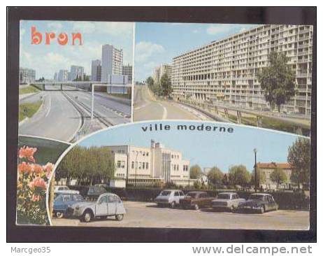 21619 Bron Ville Moderne Multivue édit.cellard N° R.837 Automobiles Citroen DS 2CV Ami 8 Peugeot 304... - Bron