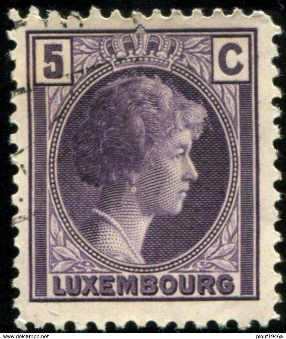 Pays : 286,04 (Luxembourg)  Yvert Et Tellier N° :   164 (o) - 1926-39 Charlotte De Profil à Droite