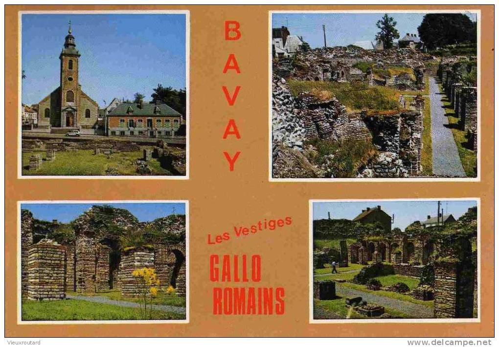 CPSM.BAVAY. L´EGLISE VESTIGES GALLO ROMAINS. - Bavay