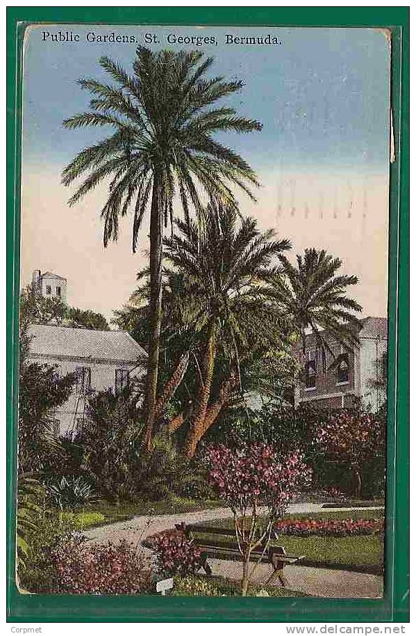 BAHAMAS - VF 1934 POSTCARD Tied By VF MARGINAL GEORGE V THREE HALF PENCE - Yvert # 79 - Scott # 73 - Bahamas (1973-...)