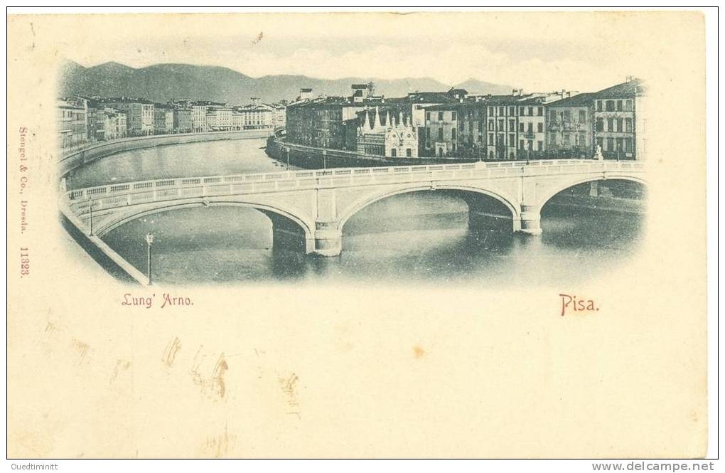 Italie.Pise/Pisa.Lung'Arn O.Très  Belle Precurseur 1900. - Pisa