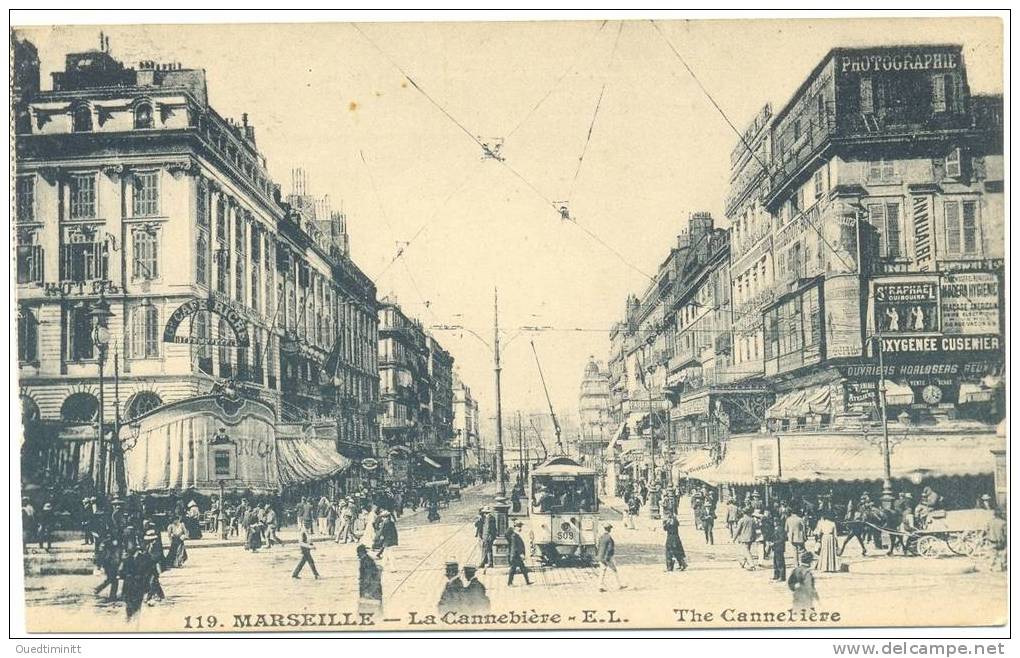 Marseille.Le Tramway De La Cannebière.Belle Anim. - Strassenbahnen