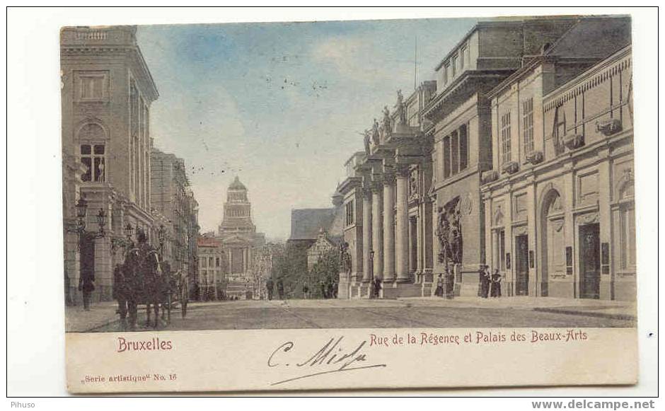B1238   BRUXELLES : Rue De La Regence Et Palais Des Beaux-Arts - Museums