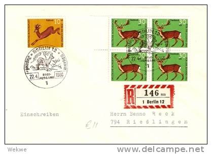 BLN169 / Jugend 1966, Tiere,auch Im Stempel,Ersttag,Einschrei Ben - Briefe U. Dokumente