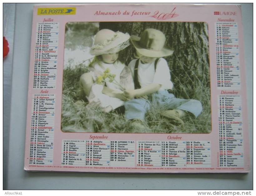 CALENDRIER ALMANACH DES P.T.T.DOUBLE PHOTOS/  2004 /ENFANTS RETRO - Grossformat : 2001-...