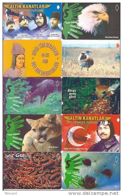 TURKEY Turquie 10 Telecartes Phonecards (8) - Turquie