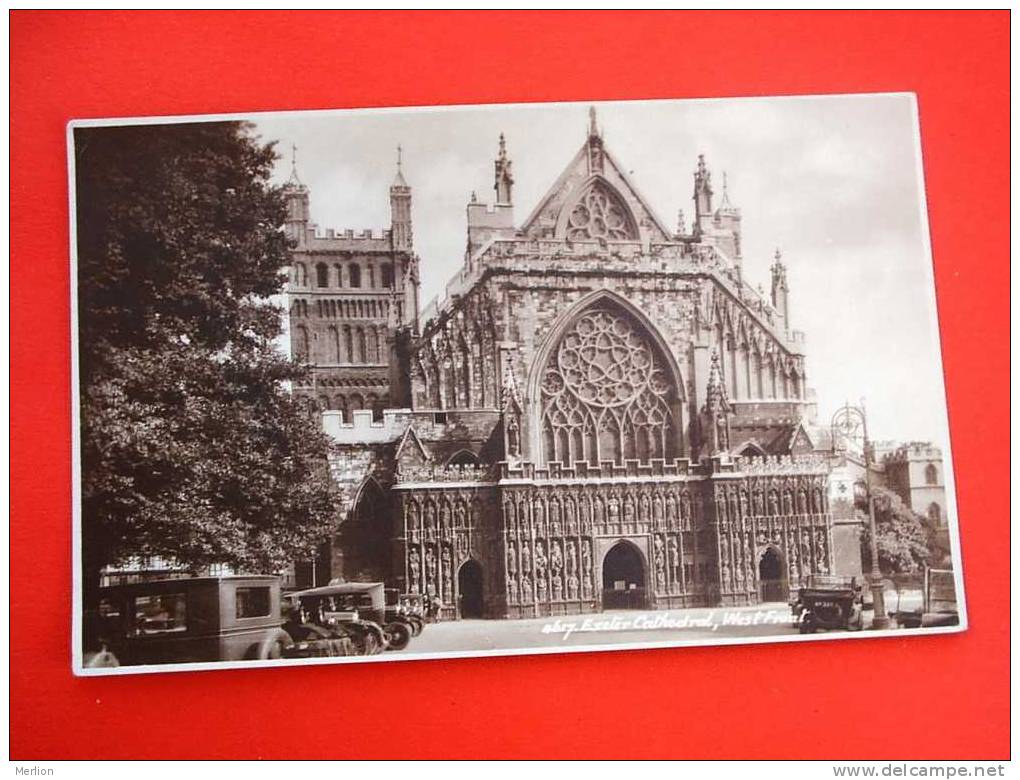 Exeter Catedral West Front, Cars   Cca 1910-20   VF++  D6999 - Exeter
