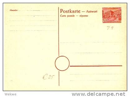 BLN198 / THS-Berlin 20 Pfg Doppelkarte P9,ungebraucht - Postkarten - Ungebraucht