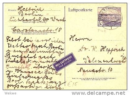 BLN200 / Luftpostk.P16b Nach Delinenhorst 1956  . - Postcards - Used