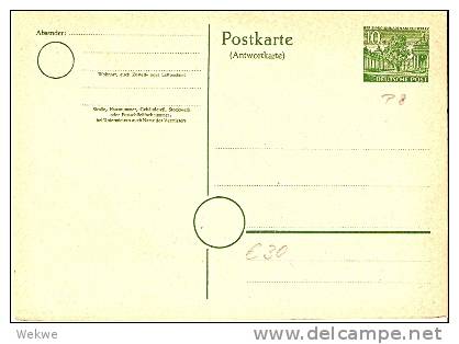 BLN206a /  Kleistpark 10 Pfg(8)ungebrauchte Doppelkarte - Postkaarten - Ongebruikt