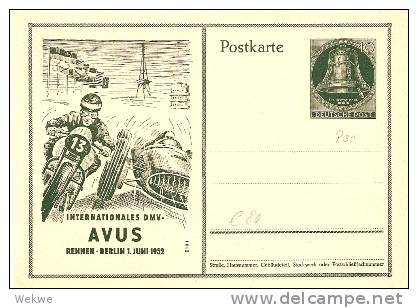 BLN209 / AVUS 1952 Motorradrennen P 30 Ungebraucht - Postkaarten - Ongebruikt