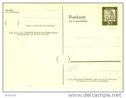 BLN210 / Dürer 10 Pfg Doppelkarte P 54 - Cartes Postales - Neuves