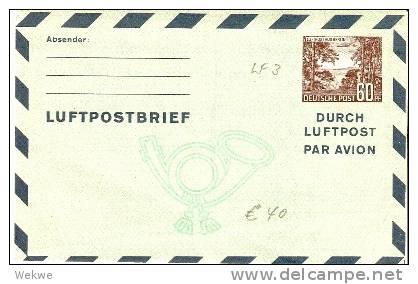 BLN215 / Luftpost GA 60 Pfg See/Bäume/Flugzeug - Postcards - Mint