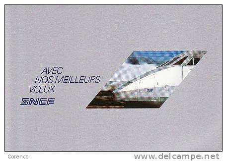 TRAIN T.G.V.  W  44   MEILLEURS VOEUX    NON ECRITE  TRES BON ETAT - Materiale