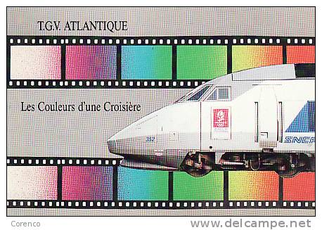 TRAIN T.G.V.  W  57   COULEURS D UNE CROISIERE  NON ECRITE  TRES BON ETAT - Materiale