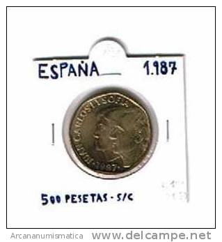 ESPAÑA JUAN CARLOS I    500 PESETAS    S/C  1.987    DL-1121 - 500 Peseta