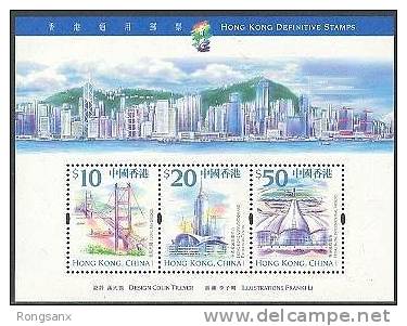 1999 HONG KONG DEFINITIVE STAMP 2 SHEETLET MS - Blocks & Kleinbögen