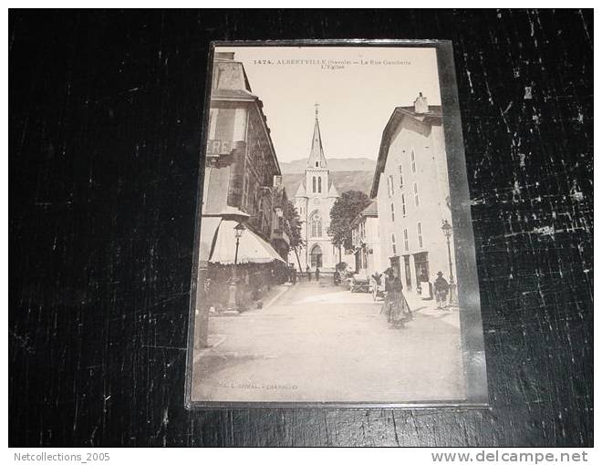 ALBERVILLE - LA RUE GAMBETTA - L'église - 73 SAVOIE - CARTE POSTALE FRANCE - Albertville