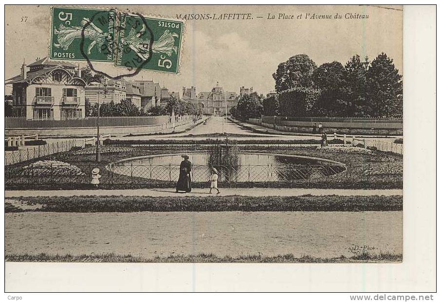 MAISONS-LAFFITTE. - La Place Et L'avenue Du Chateau. - Marly Le Roi