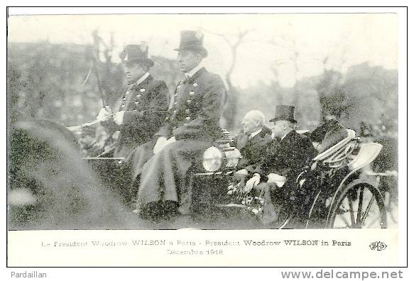 LE PRESIDENT WOODROW WILSON A PARIS. DECEMBRE 1918. GROS PLAN. - Empfänge