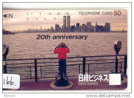 Telecarte Statue Of Liberty (166) Statue De La Liberte Twins Towers New York USA  Phonecard - Paysages