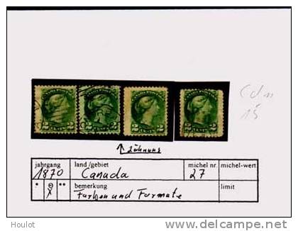 Kanada Mi. N° 27 Gestempelt 4 Marken Div. Formate, - Used Stamps