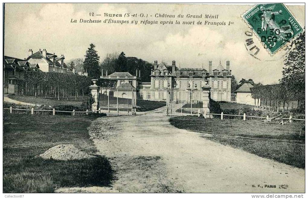 91 - ESSONNE - BURES - CHATEU Du GRAND MENIL - DUCHESSE D'ETAMPES Et FRANCOIS 1er - Bures Sur Yvette