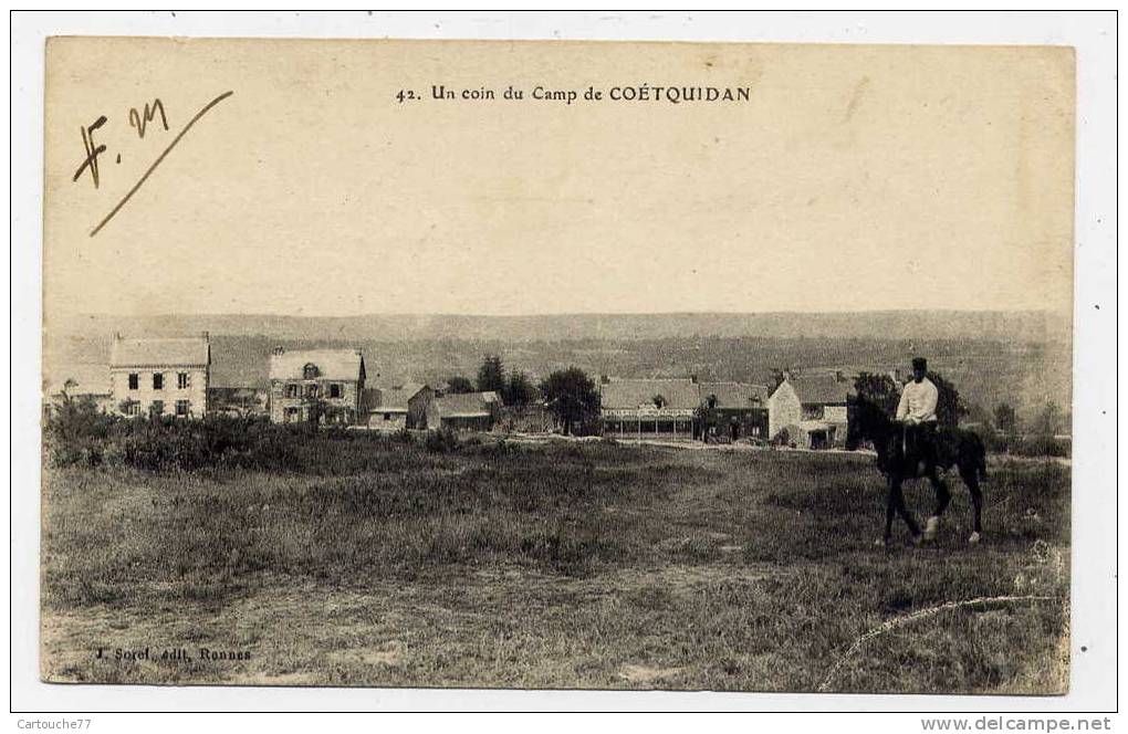 K8 - Un Coin Du Camp De COETQUIDAN (cavalier - 1923) - Guer Coetquidan