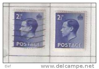 GB , Edward VIII  : Série Complète 205/8 Neuve * Et Oblitérée Sur Feuille Quadrillée , TB - Used Stamps