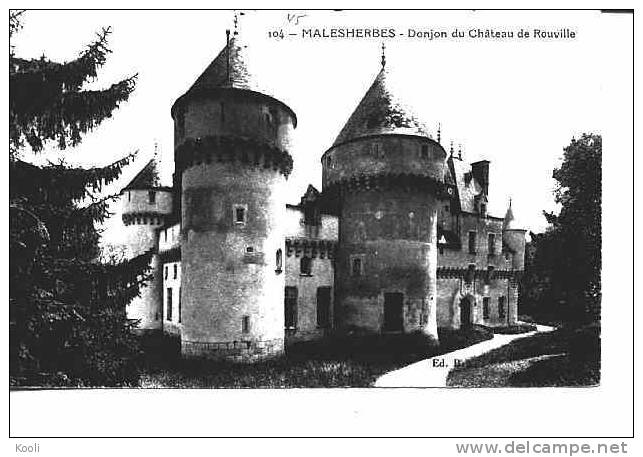 45Z74-MAL-5 - MALESHERBES - Donjon Du Château De Rouville -  Gatala Frères N° 104 - Malesherbes