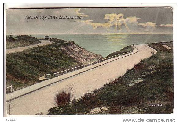 GOOD OLD GREAT BRITAIN POSTCARD - BOURNEMOUTH - The West Clifff Drive - Bournemouth (from 1972)