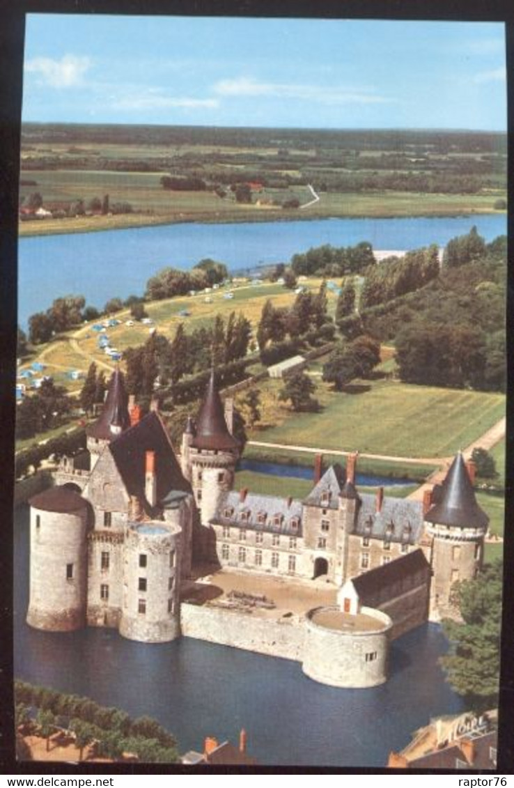 CPM Neuve 45 SULLY SUR LOIRE Vue Aérienne Du Château Et De La Loire, à Gauche Le Camping - Sully Sur Loire