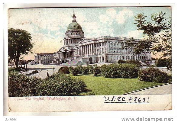 GOOD OLD USA POSTCARD - WASHINGTON - The Capitol (posted 1908) - Washington DC