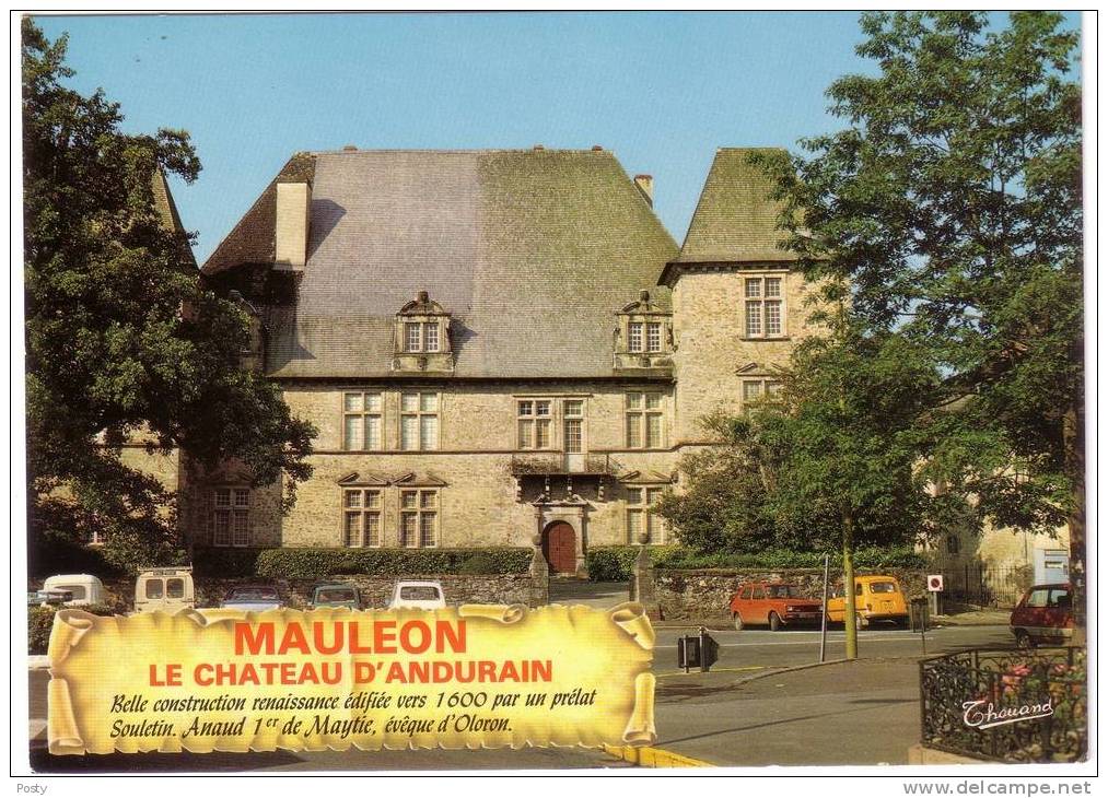 CPSM - MAULEON - Le Chateau D'Andurain - Coul - Ann 80 ! - Mauleon Licharre