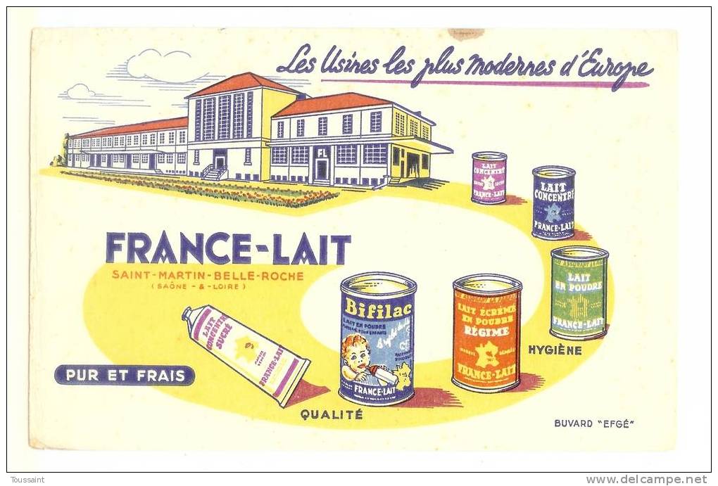 Buvard France Lait: Usine à Saint Martin Belle Roche (07-3389) - Milchprodukte