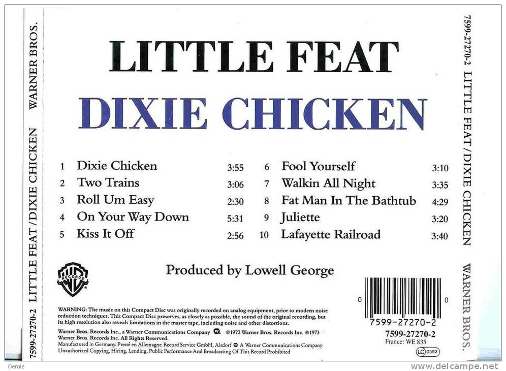 LITTLE  FEAT  °°    DIXIE  CHICKEN   //  CD ALBUM  NEUF SOUS CELLOPHANE - Sonstige - Englische Musik