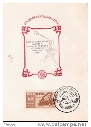 Br033/  BRASILIEN - Tennis Sonderblatt Der Brasilianischen Post No. 489, (1960) - Cartas & Documentos