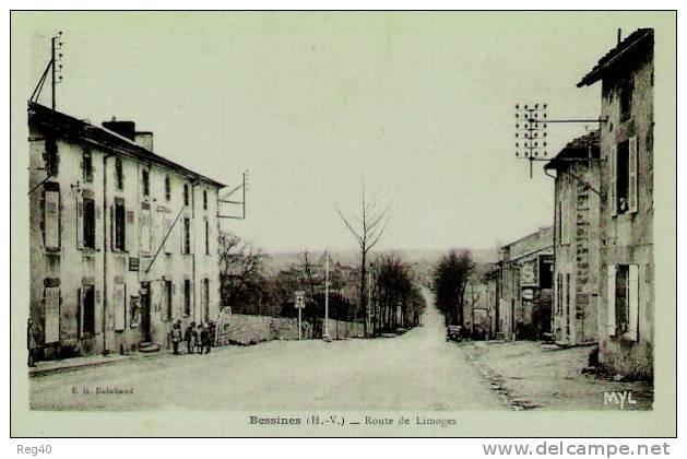 D87 - BESSINES  -  Route De Limoges - Bessines Sur Gartempe