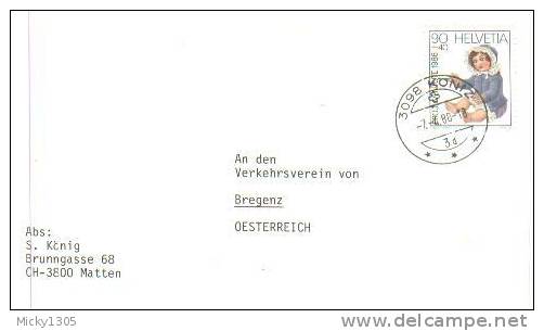 Schweiz / Switzerland - Umschlag Echt Gelaufen / Cover Used  (V112) - Covers & Documents